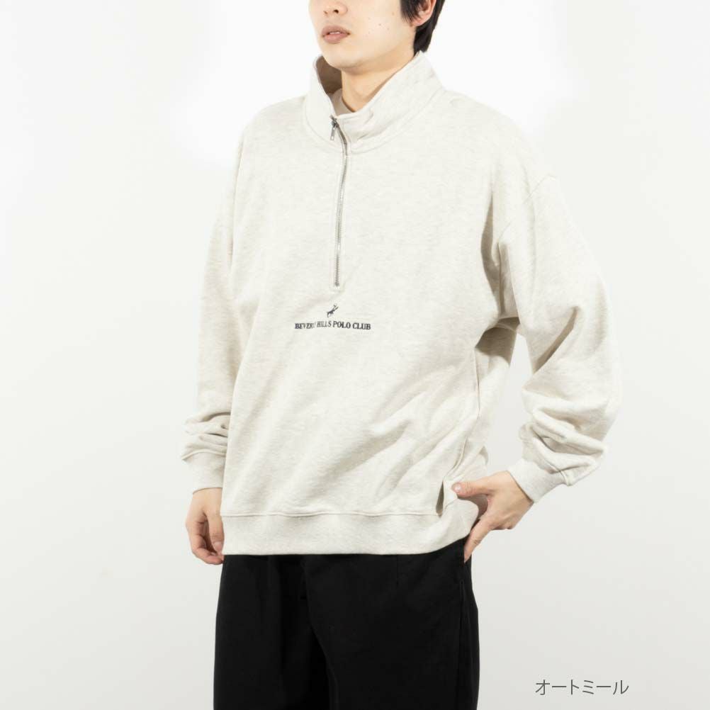 BEVERLY HILLS POLO CLUB ビッグハーフジップトレーナー メンズ