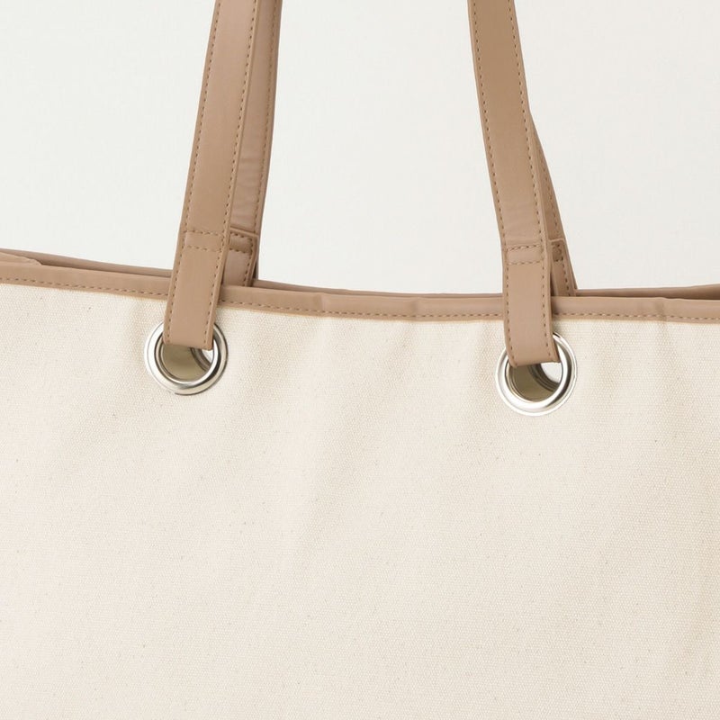 NAVY 合皮パイピング横長トートバッグ商品画像-4