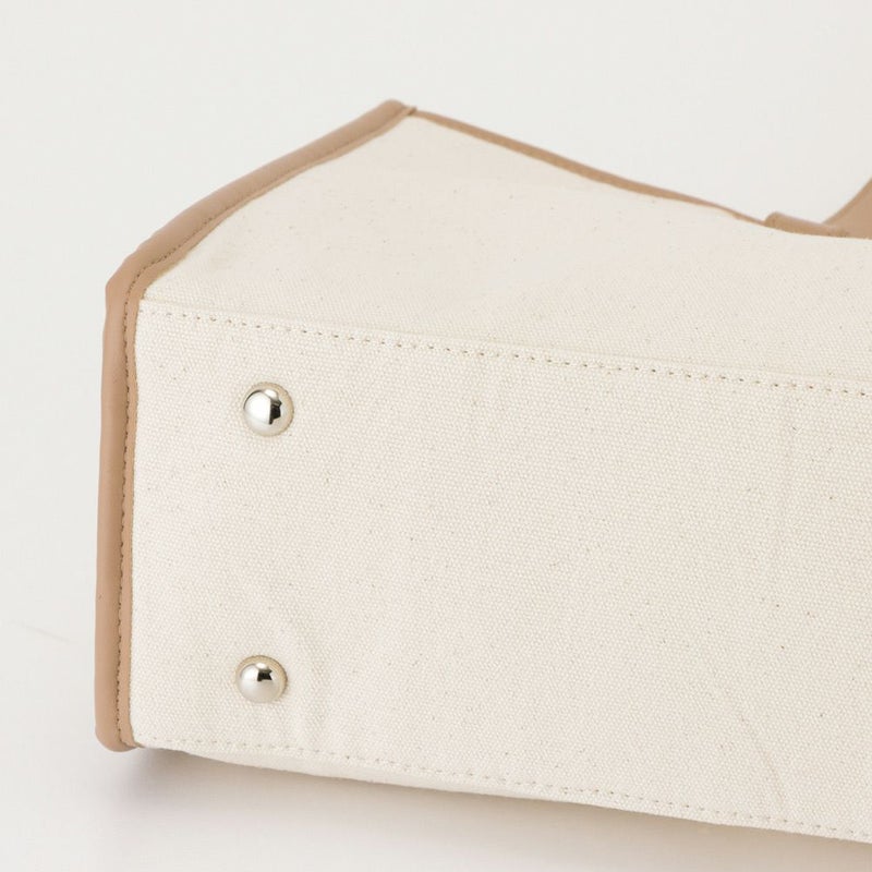 NAVY  合皮パイピング横長トートバッグ商品画像-7