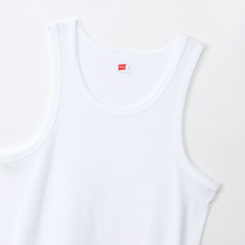 Hanes リブタンクトップ メンズ メール便 対応商品商品画像-3