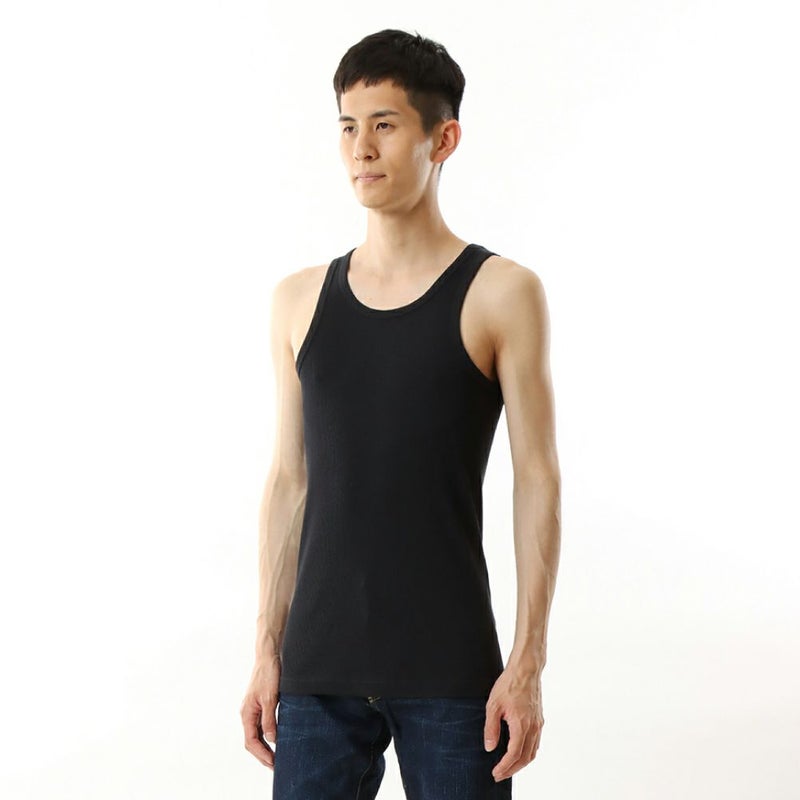 Hanes リブタンクトップ メンズ メール便 対応商品商品画像-8