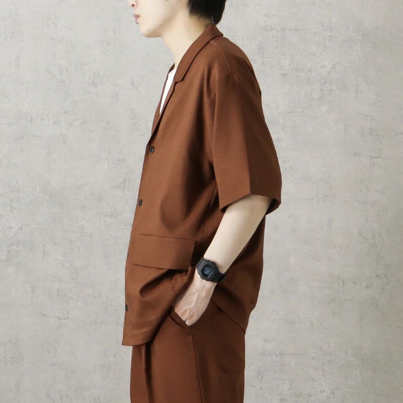 URBAN COLLECTION リネンライクポリエステル 半袖シャツ メンズ商品画像-5