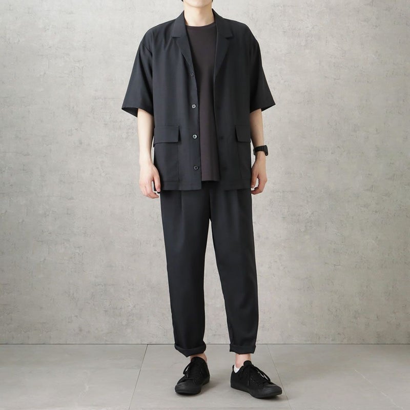 URBAN COLLECTION リネンライクポリエステル 半袖シャツ メンズ商品画像-7