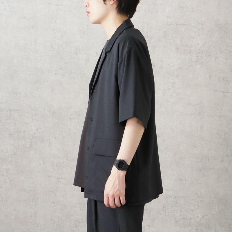 URBAN COLLECTION リネンライクポリエステル 半袖シャツ メンズ商品画像-8