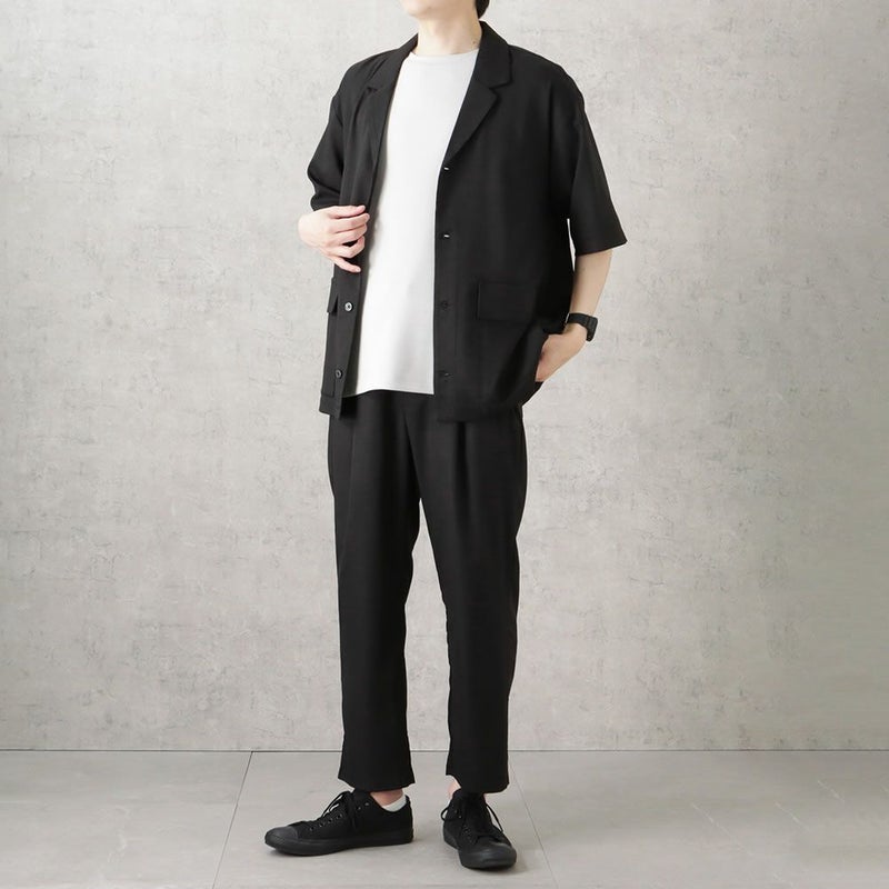 URBAN COLLECTION リネンライクポリエステル 半袖シャツ メンズ商品画像-10