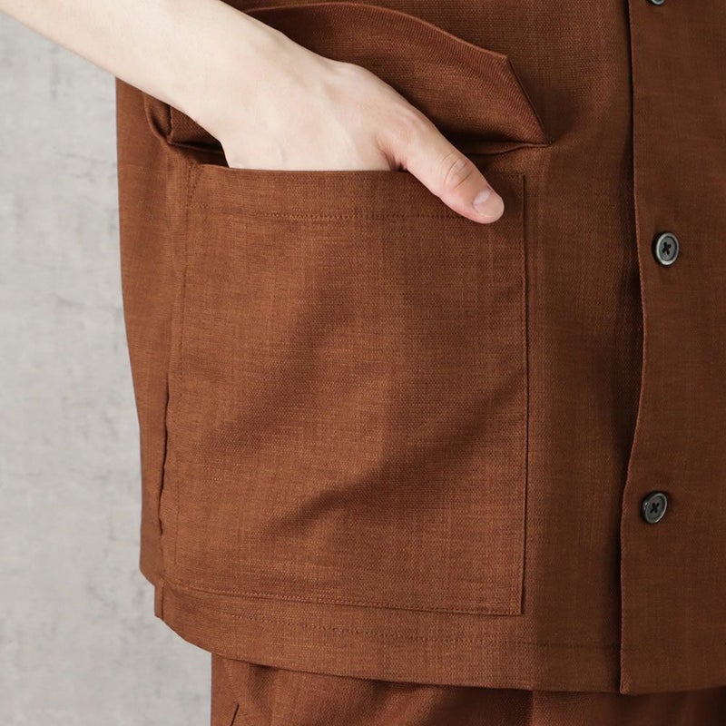 URBAN COLLECTION リネンライクポリエステル 半袖シャツ メンズ商品画像-16