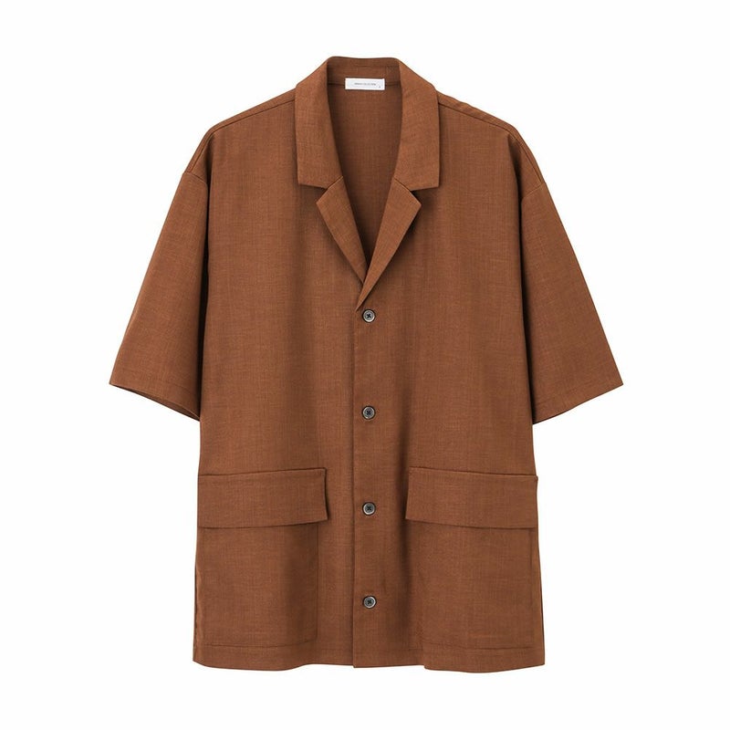 URBAN COLLECTION リネンライクポリエステル 半袖シャツ メンズ商品画像-18