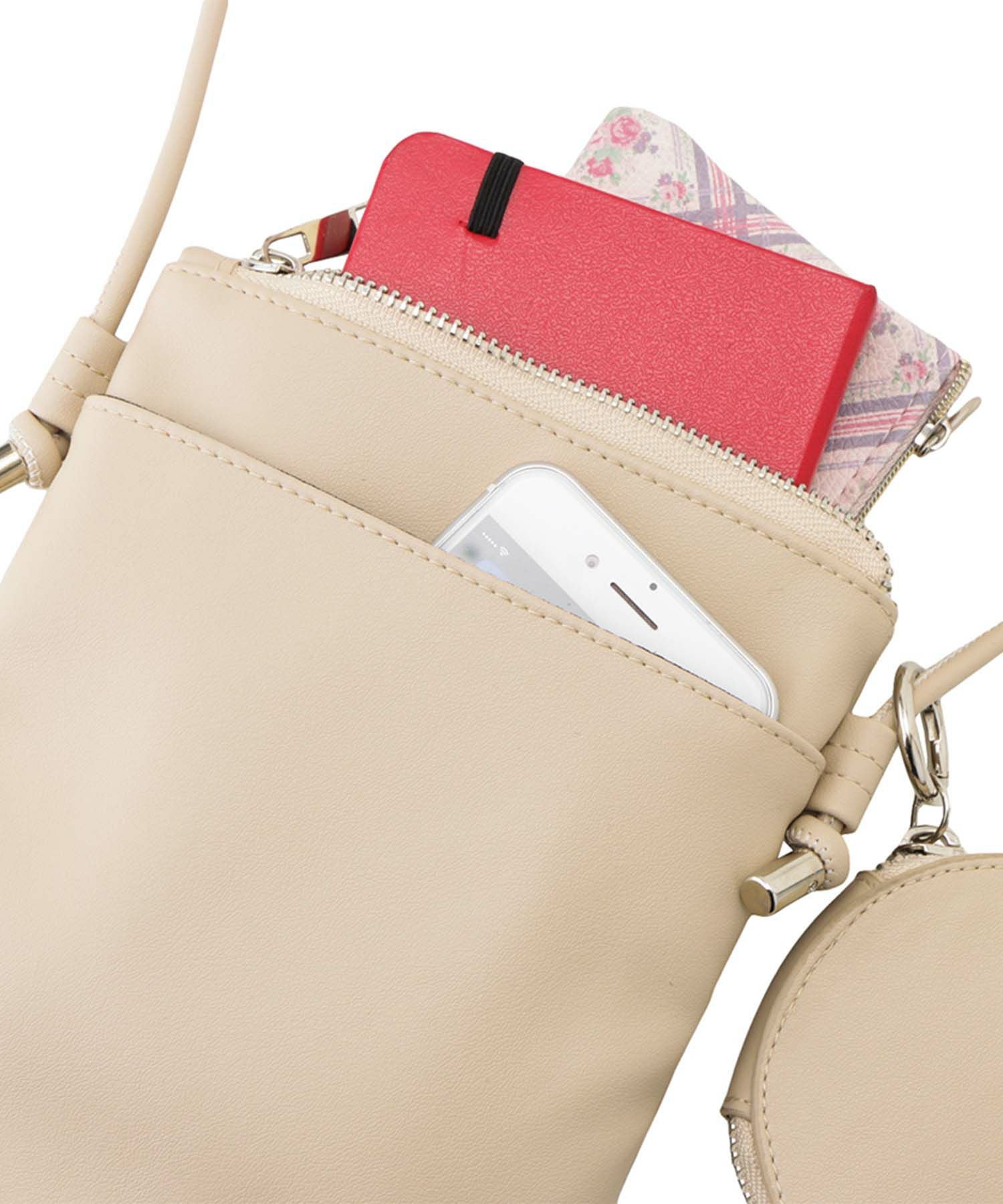 ポーチ付きショルダーバッグ