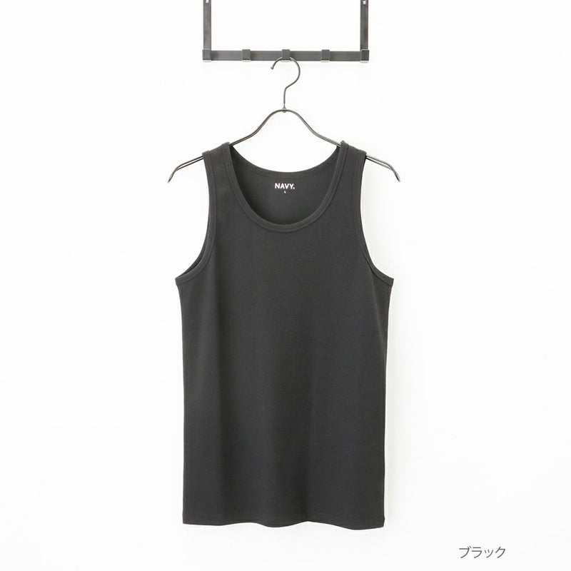 NAVY  テレコタンクトップ メンズ メール便 対応商品商品画像-4