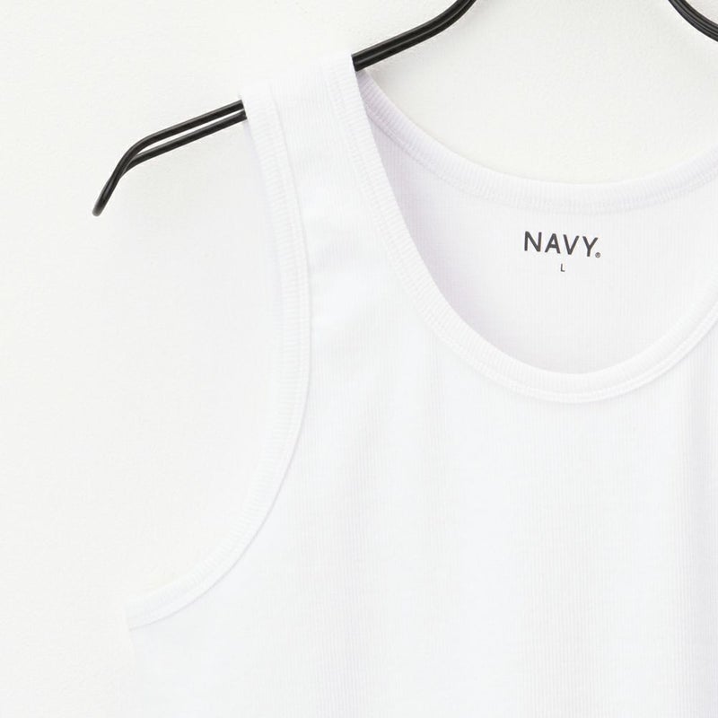 NAVY  テレコタンクトップ メンズ メール便 対応商品商品画像-5