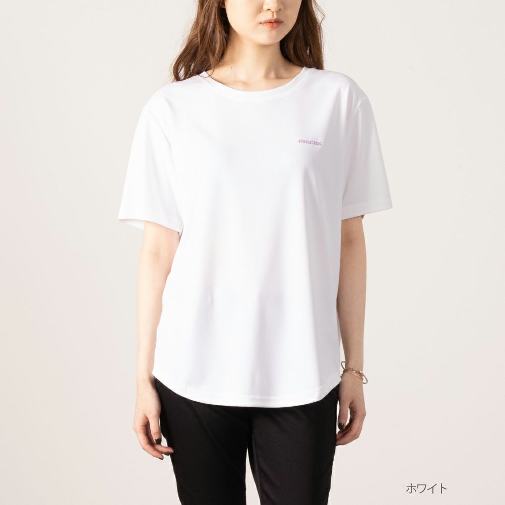 DISCUS ソフトメッシュ裾ラウンドTシャツ レディース ネコポス 対応商品