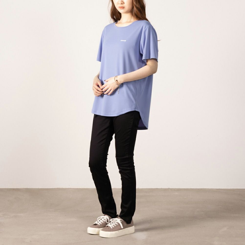 DISCUS ソフトメッシュ裾ラウンドTシャツ レディース ネコポス 対応商品