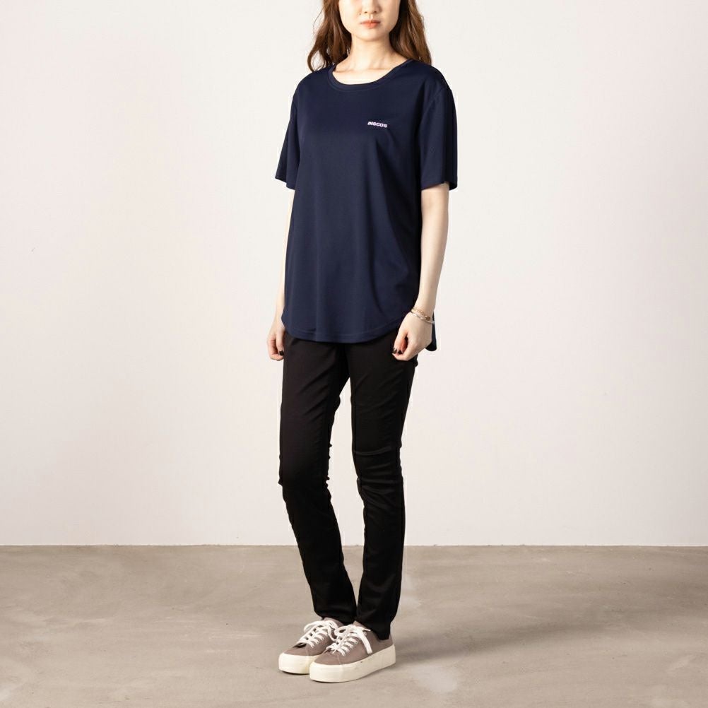 DISCUS ソフトメッシュ裾ラウンドTシャツ レディース ネコポス 対応商品