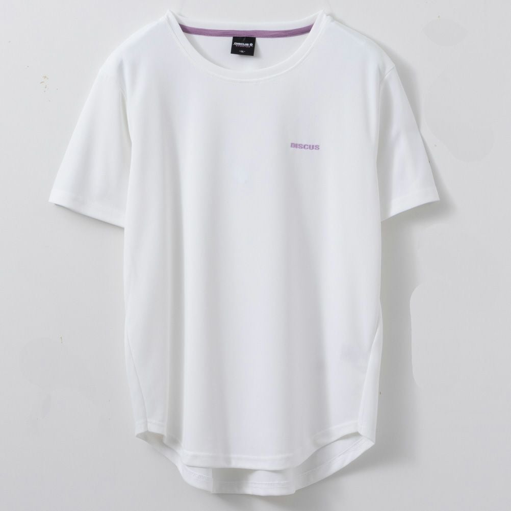 DISCUS ソフトメッシュ裾ラウンドTシャツ レディース ネコポス 対応商品