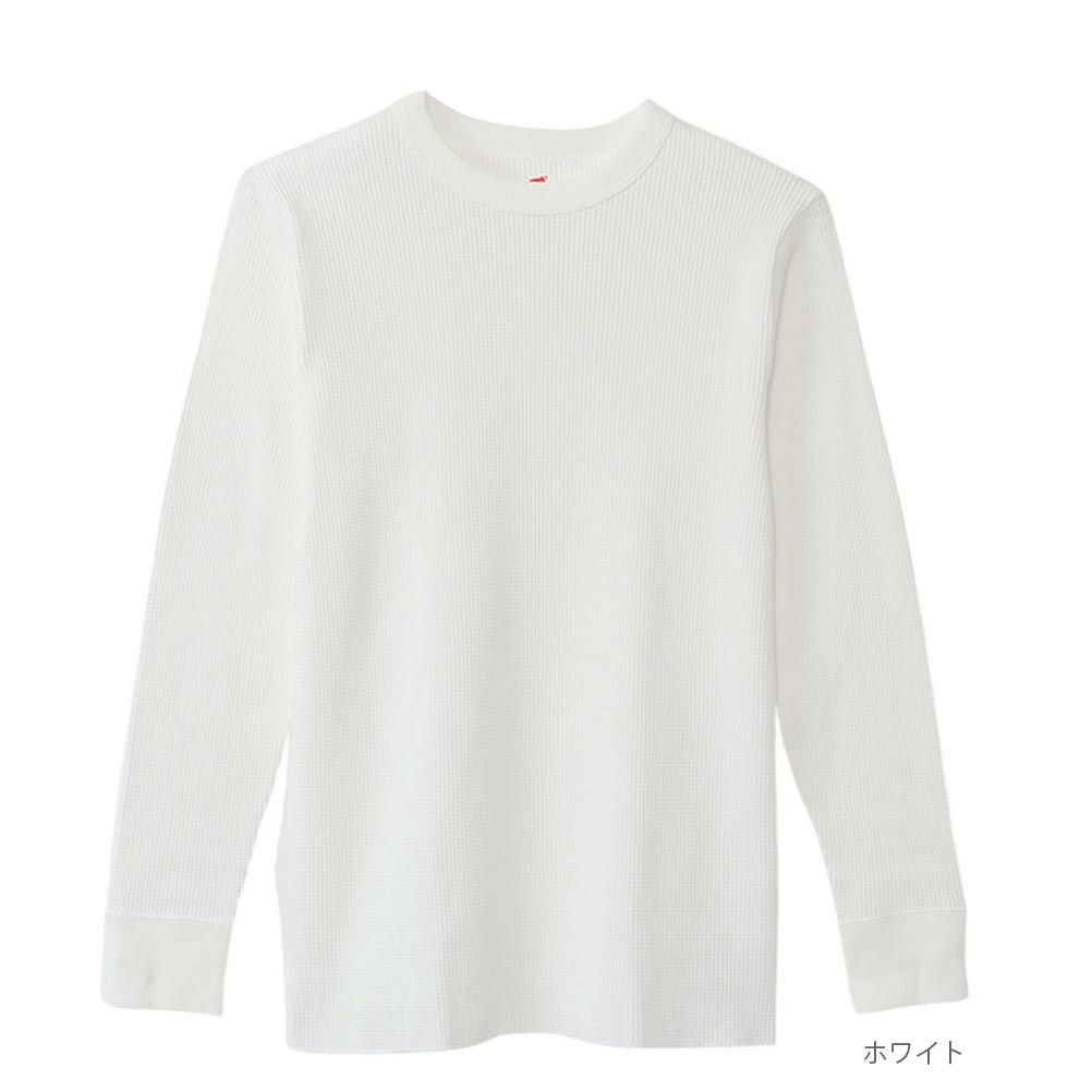 Hanes サーマルクルーネックロングスリーブTシャツ メンズ ネコポス 対応商品