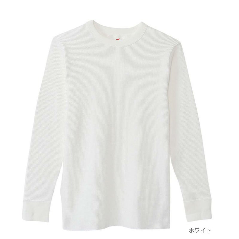 Hanes  サーマルクルーネックロングスリーブTシャツ メンズ商品画像-1