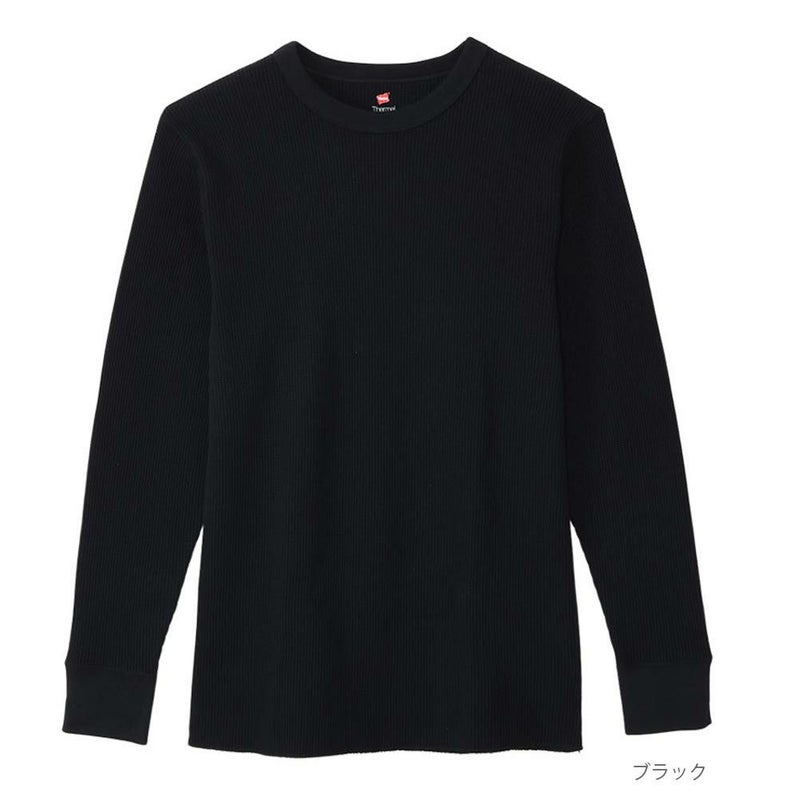 Hanes サーマルクルーネックロングスリーブTシャツ メンズ商品画像-2