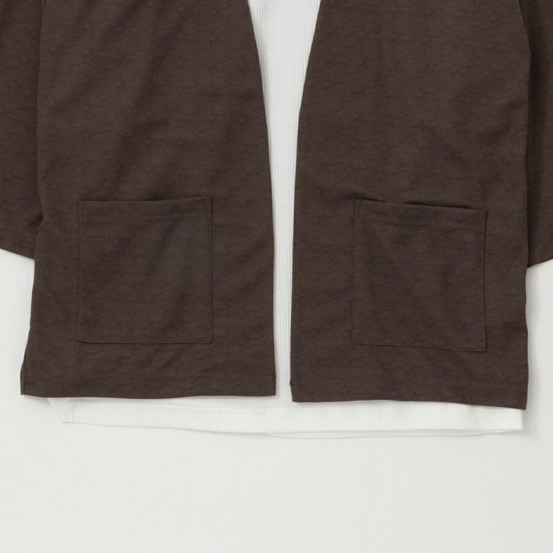 [期間限定価格]URBAN COLLECTION 梨地クロップドカーディガンアンサンブル メンズ商品画像-7