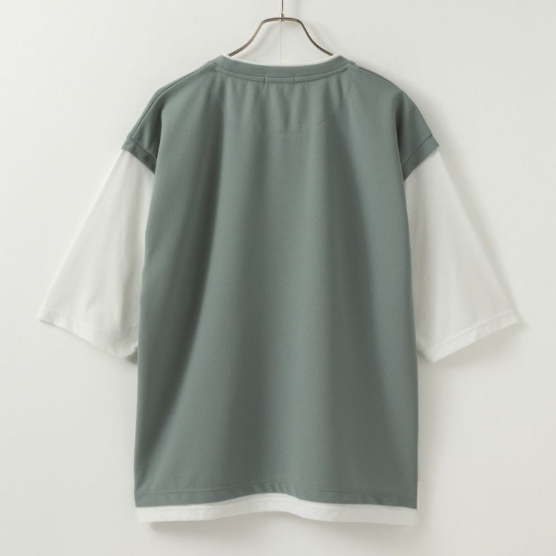 URBAN COLLECTION 梨地フェイクベストレイヤードTシャツ メンズ メール便 対応商品商品画像-4