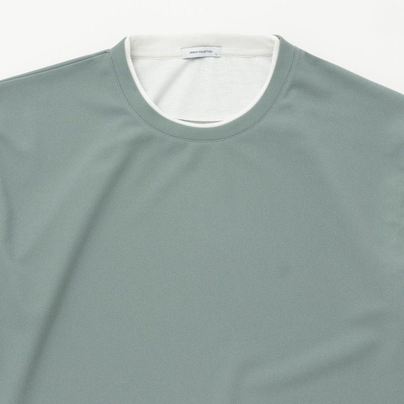 [期間限定価格]URBAN COLLECTION 梨地フェイクベストレイヤードTシャツ メンズ メール便 対応商品商品画像-5