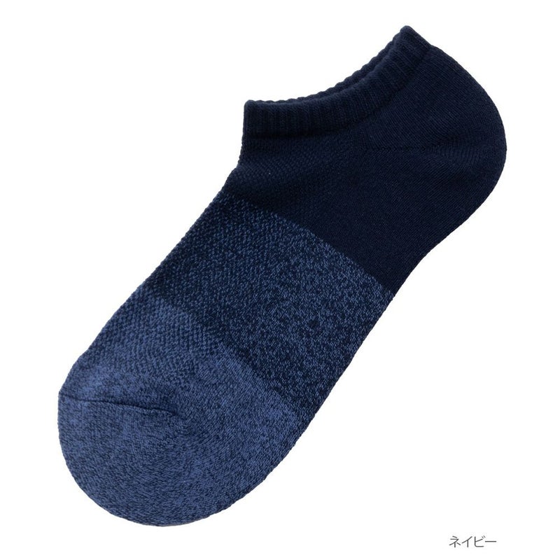 NAVY  切り替え柄アンクルソックス メンズ商品画像-1