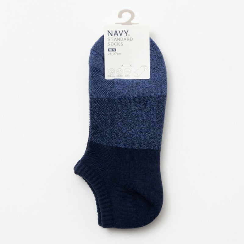 NAVY 切り替え柄アンクルソックス メンズ商品画像-9