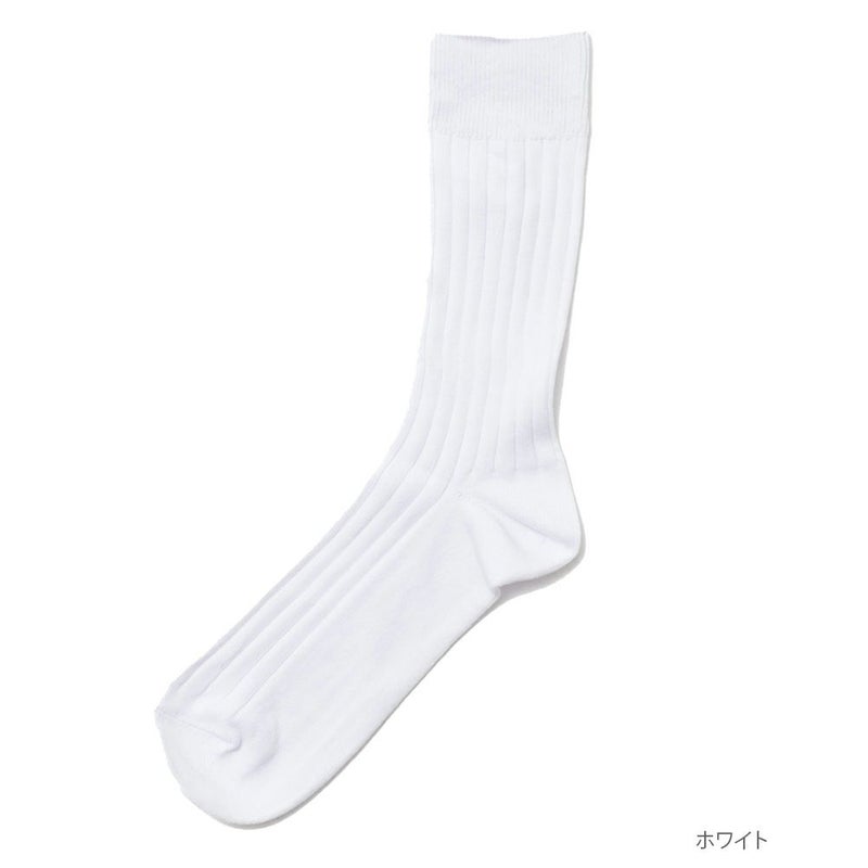NAVY リブ編みクルーソックス メンズ商品画像-2