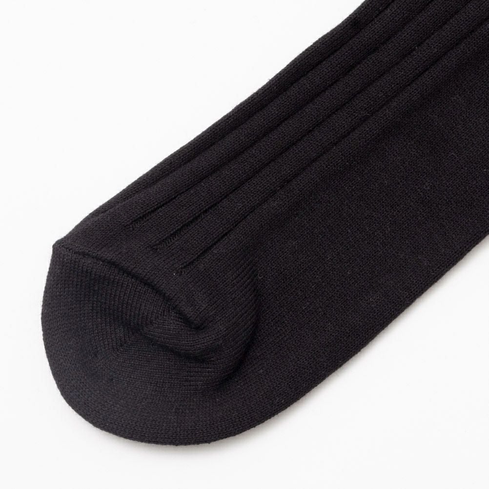 NAVY リブ編みクルーソックス メンズ