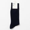 NAVY  リブ編みクルーソックス メンズ商品サムネイル-15