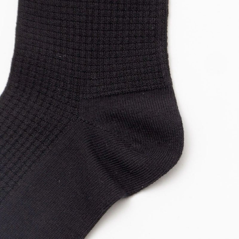 NAVY  ワッフル編みクルーソックス メンズ商品画像-5
