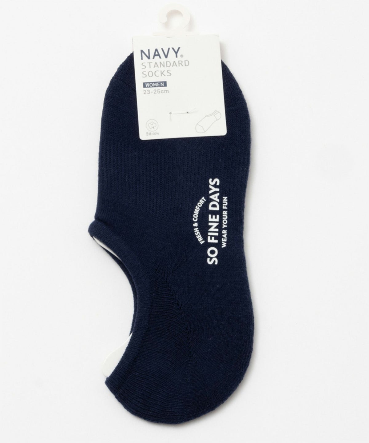 NAVY 無地＆杢調スニーカーインソックス レディース