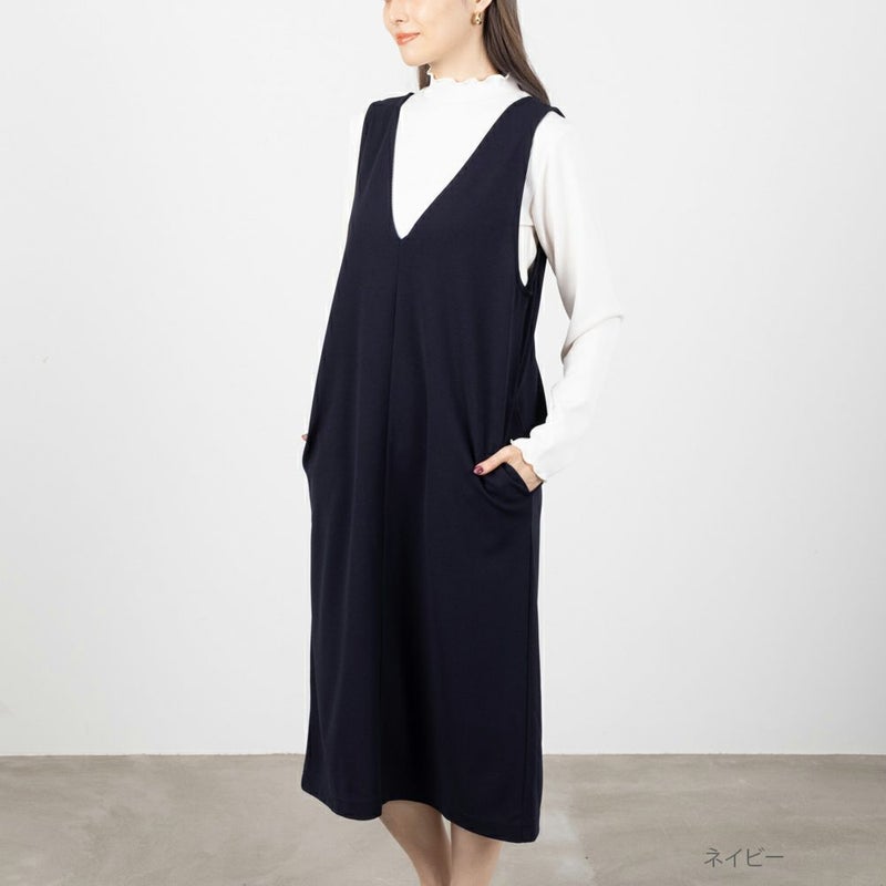 NAVY 時短アンサンブルジャンパースカート レディース商品画像-2