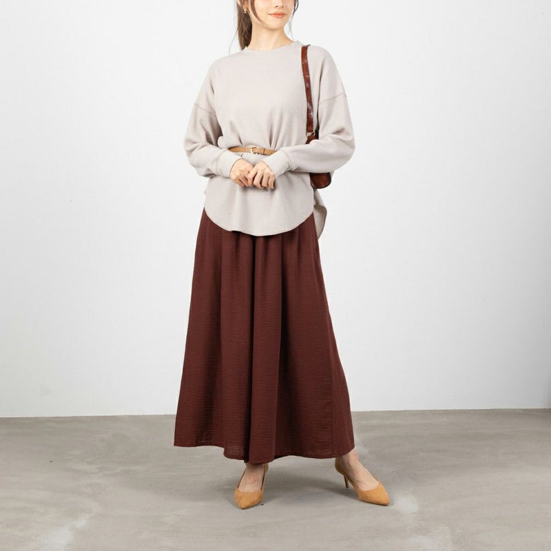 NAVY  ベルト付きスラブスカーチョ レディース商品画像-4