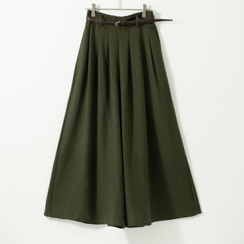 NAVY  ベルト付きスラブスカーチョ レディース商品画像-12