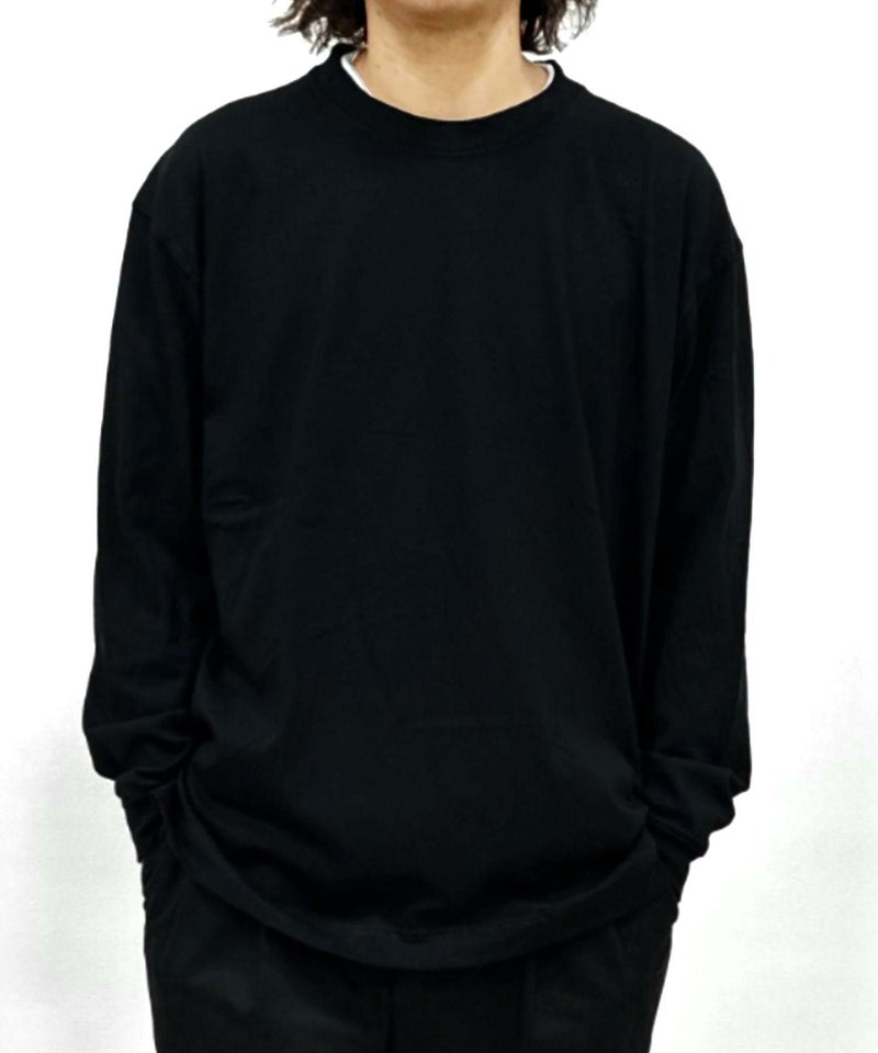 NAVY USコットン ベーシックロングスリーブTシャツ メンズ商品画像-3