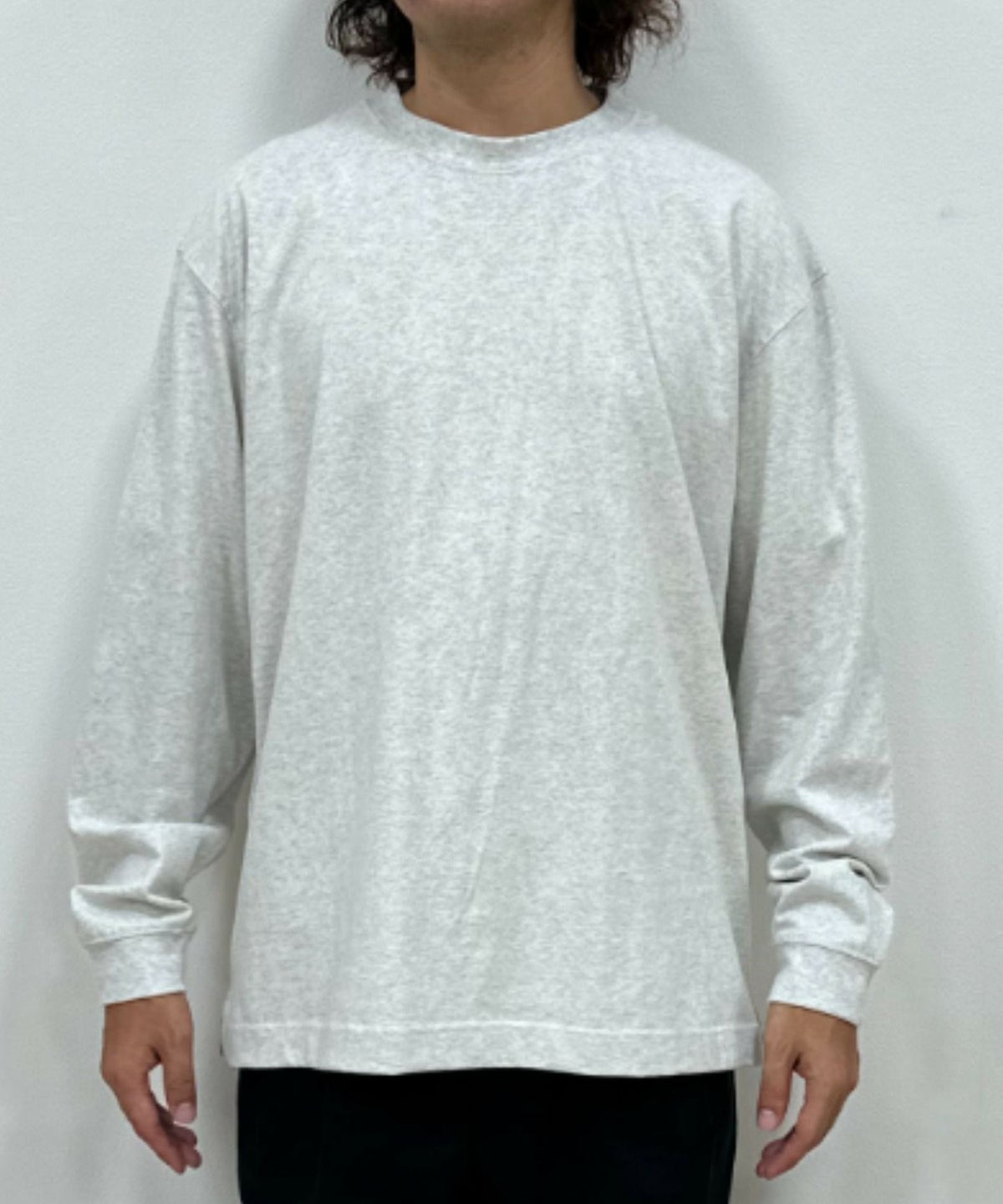 NAVY USコットン 無地長袖Tシャツ メンズ