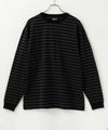 NAVY USコットン ボーダー長袖Tシャツ メンズ
