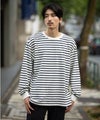 NAVY  USコットン100％ ボーダー長袖Tシャツ メンズ商品サムネイル-7