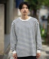 NAVY USコットン100% ボーダー長袖Tシャツ メンズ商品サムネイル-8