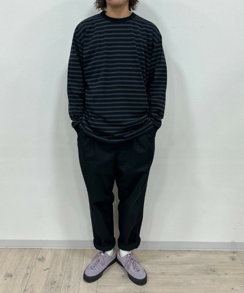 NAVY USコットン100% ボーダー長袖Tシャツ メンズ商品画像-13