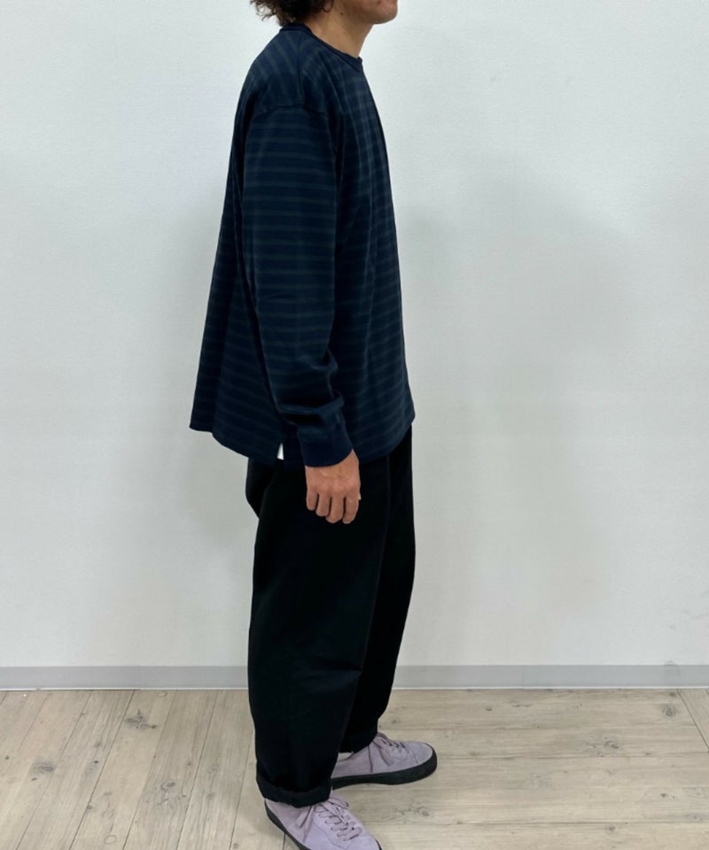 NAVY USコットン100% ボーダー長袖Tシャツ メンズ商品画像-20