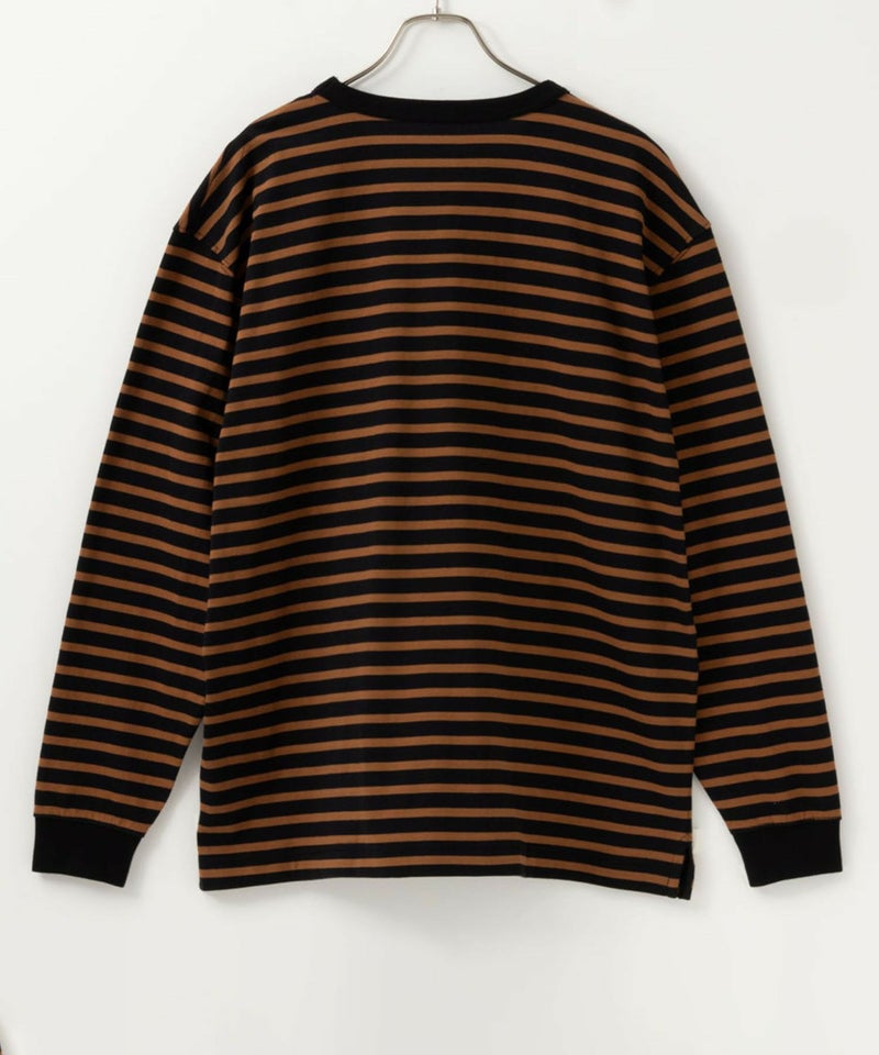 NAVY USコットン100% ボーダー長袖Tシャツ メンズ商品画像-21