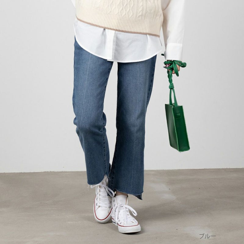 NAVY GOOD STYLE JEANS 裾フリンジセミフレアパンツ レディース商品画像-3