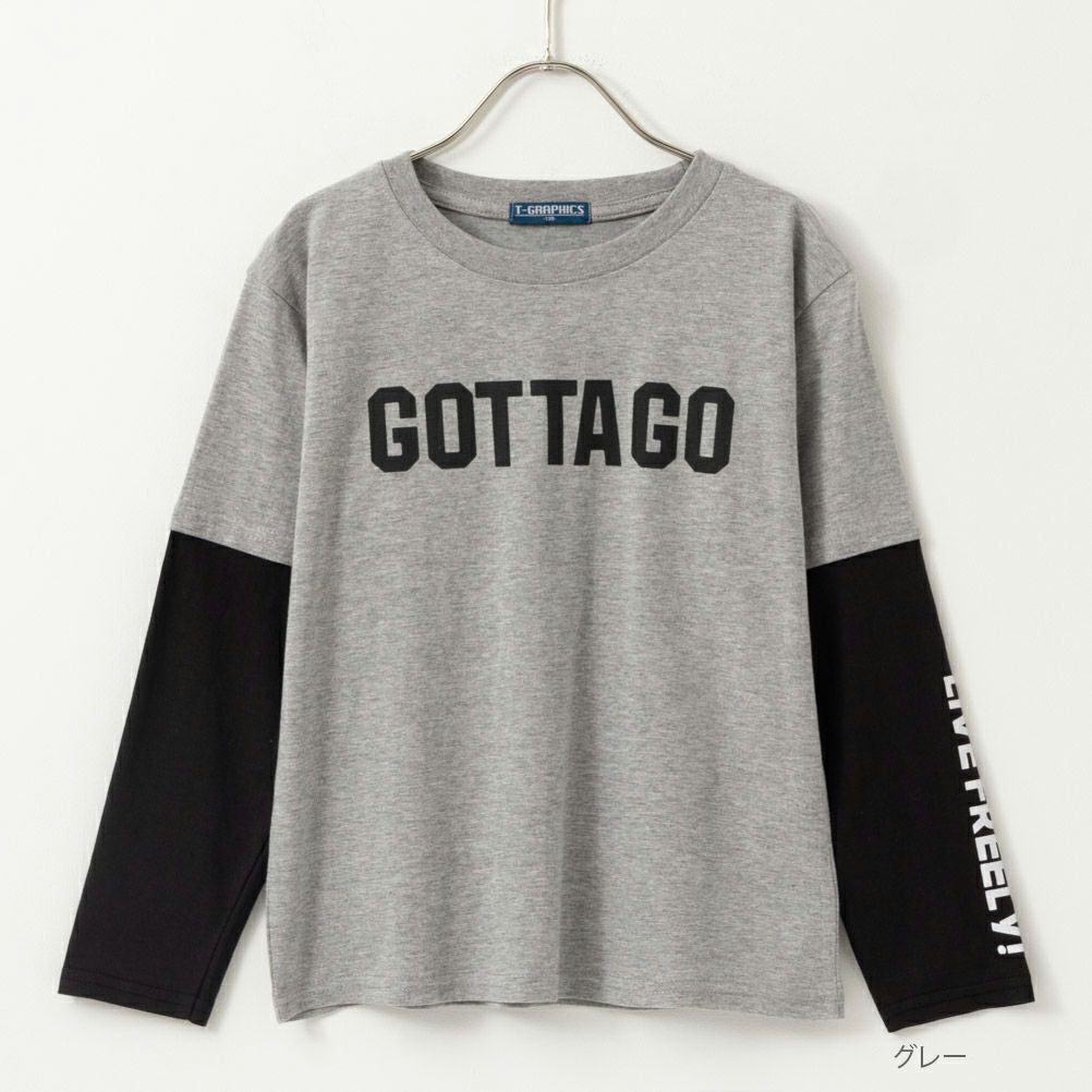 T-GRAPHICS フェイクレイヤード長袖Tシャツ キッズ