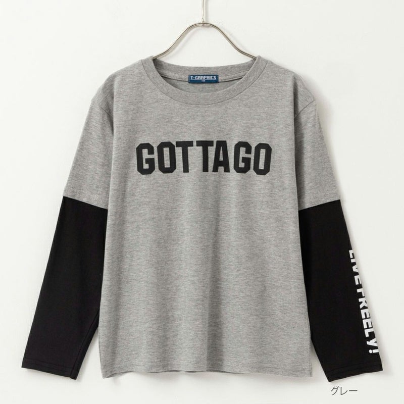 T-GRAPHICS  フェイクレイヤード長袖Tシャツ キッズ メール便 対応商品商品画像-1
