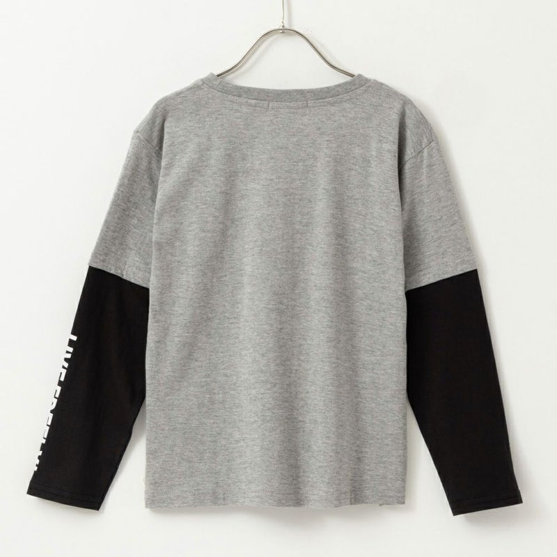 T-GRAPHICS  フェイクレイヤード長袖Tシャツ キッズ メール便 対応商品商品画像-3