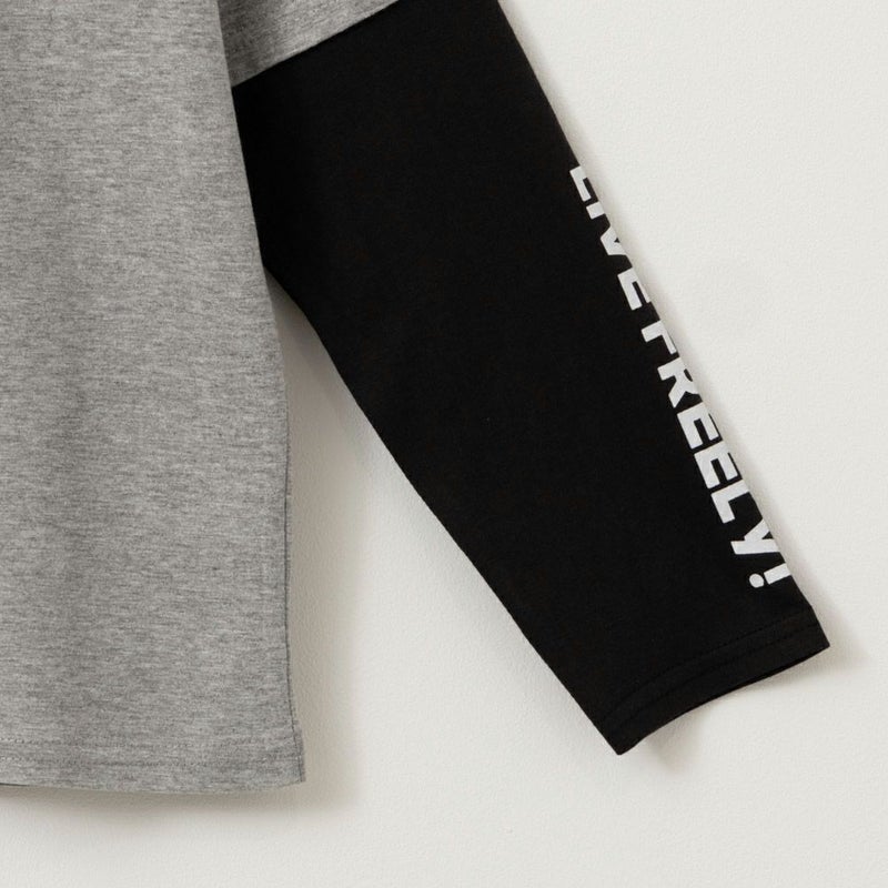 T-GRAPHICS フェイクレイヤード長袖Tシャツ キッズ メール便 対応商品商品画像-5