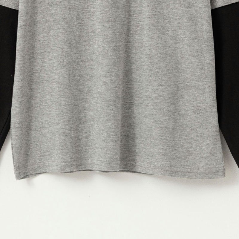 T-GRAPHICS フェイクレイヤード長袖Tシャツ キッズ メール便 対応商品商品画像-6