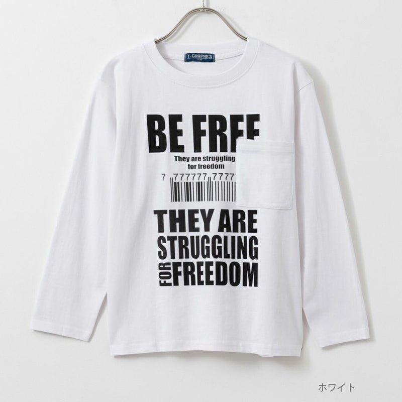T-GRAPHICS 胸ポケット付き長袖Tシャツ キッズ メール便 対応商品商品画像-1