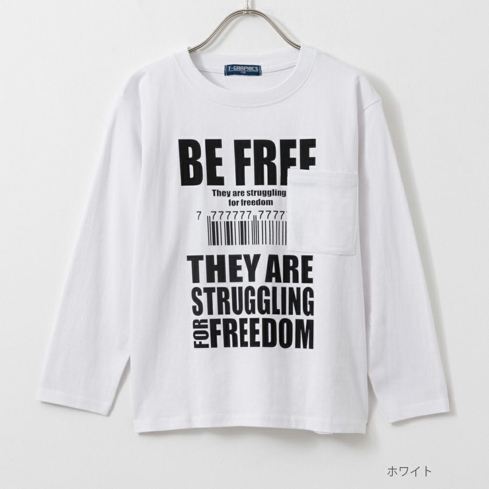 T-GRAPHICS 胸ポケット付き長袖Tシャツ キッズ